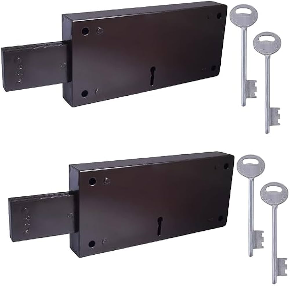Heavy-duty rolling shutter side locks with keys